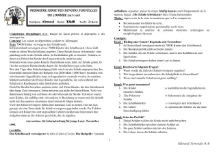 Première page de Allemand Tle A2 — 1er devoir surveillé (2017-2018) · CEG1 Covè