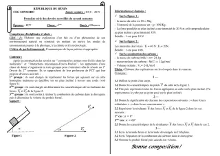 Première page de PCT 4e — 1er devoir surveillé, 2e semestre (2018-2019) · CEG SONSORO