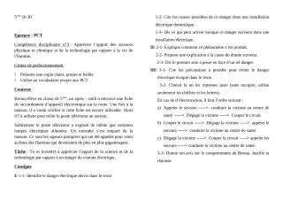 Première page de Devoir surveillé de PCT — 5e — CEG Albarika (2018)
