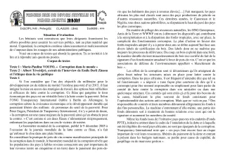 Première page de Français 1ère A1, 1ère A2, 1ère B, 1ère C, 1ère D — 1er semestre (2018-2019) · CEG1 Covè