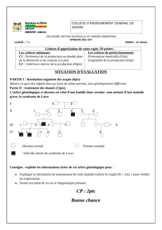 Première page de Philosophie Tle A2 — 2e devoir surveillé (2022-2023) · CEG SEKERE