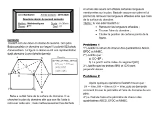 Première page de Mathématiques 6e, 5e, 4e, 4e ML, 3e, 3e ML, 2nde A2, 2nde B, 2nde C, 2nde D, 1ère A2, 1ère B, 1ère C, 1ère D, Tle A1, Tle A2, Tle B, Tle D — 2e devoir surveillé, 2e semestre (2019-2020) · CEG Banikann