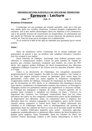 Première page de Français 6e, 5e, 4e, 4e ML, 3e, 3e ML, 2nde A, 2nde A1, 2nde A2, 2nde B, 2nde C, 2nde D, 1ère A2, 1ère B, 1ère D, Tle A1, Tle A2, Tle B, Tle D — 1er devoir surveillé, 2e trimestre (2020-2021) · CPEG A