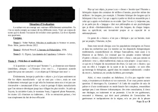 Première page de Français Tle A1, Tle A2, Tle D — 1er devoir surveillé, 2e semestre (2018-2019) · ceg ouenou