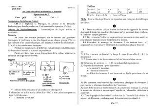 Première page de PCT 4e — 1er devoir surveillé, 1er semestre (2018-2019) · CEG1 Covè