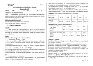 Première page de PCT Tle C — 1er devoir surveillé, 1er semestre (2018-2019) · CEG1 Covè