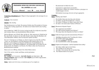 Première page de Allemand 3e ML — 1er devoir surveillé (2017-2018) · CEG1 Covè