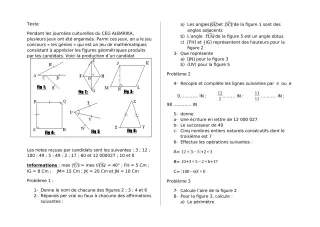 Première page de Devoir surveillé de MATHS GENE — 6e — CEG Albarika (2018)