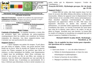 Première page de Philosophie 2nde A — 1re évaluation sommative, 1er semestre (2019-2020) · CEG GBESSOU