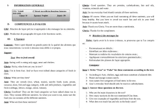 Première page de Anglais 3e ML — Devoir surveillé, 2e semestre (2019-2020) · CEG1 Kalalé