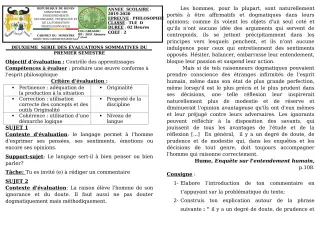 Première page de Philosophie Tle D — 2e évaluation sommative, 1er semestre (2019-2020) · CEG GBESSOU
