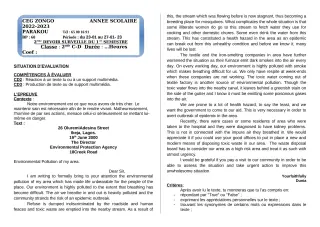 Première page de Anglais 2nde C, 2nde D — 2e devoir surveillé, 1er semestre (2022-2023) · CEG ZONGO