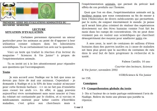 Première page de Français 3e, 3e ML — 1re évaluation sommative, 2e semestre (2019-2020) · CEG GBESSOU