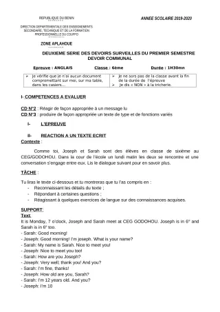 Première page de Anglais 6e, 5e, 4e, 4e ML, 4e ML&MC, 3e, 3e ML, 2nde A, 2nde A2, 2nde B, 2nde C, 2nde D, 1ère A, 1ère A1, 1ère A2, 1ère B, 1ère C, 1ère D, Tle A1, Tle A2, Tle B, Tle C, Tle D — 2e devoir surveillé, 1e