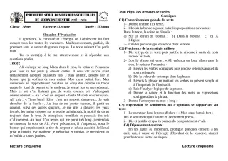 Première page de Français 5e — 1er devoir surveillé, 2e semestre (2018-2019) · CEG1 Covè