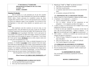 Première page de Français 5e — Composition, 2e semestre (2018-2019) · LMB