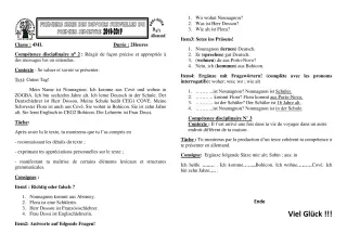 Première page de Allemand 4e ML — 1er semestre (2018-2019) · CEG1 Covè