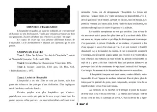 Première page de Français Tle A1, Tle A2, Tle D — 1er devoir surveillé, 1er semestre (2018-2019) · ceg ouenou