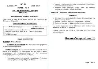 Première page de Histoire-Géographie 4e ML&MC — Devoir surveillé, 2e semestre (2018-2019) · LJF-B/A