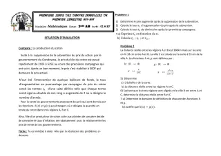 Première page de Mathématiques 2nde A1, 2nde A2, 2nde B — 1er devoir surveillé, 1er semestre (2017-2018) · CEG1 Covè