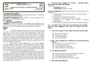 Première page de Anglais 3e — 1er devoir surveillé, 2e semestre (2023-2024) · CEG SEKERE