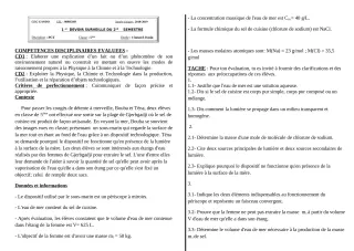 Première page de PCT 5e — 1er devoir surveillé (2018-2019) · CEG Gando