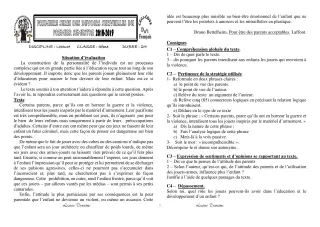 Première page de Français 3e, 3e ML — 2018-2019 · CEG1 Covè