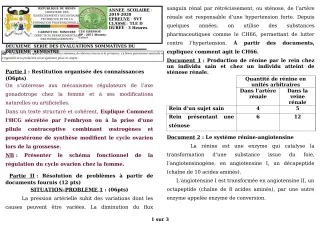 Première page de SVT Tle D — 2e évaluation sommative (2019-2020) · CEG GBESSOU