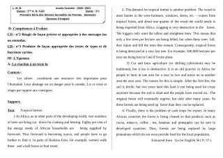Première page de Anglais 2nde A & B, 2nde A1, 2nde A2, 2nde B, 2nde C, 2nde D, 1ère A1, 1ère A2, 1ère B, 1ère C, 1ère D, Tle A1, Tle A2, Tle B, Tle C, Tle D — 1er devoir surveillé, 1er semestre (2020-2021) · LMB