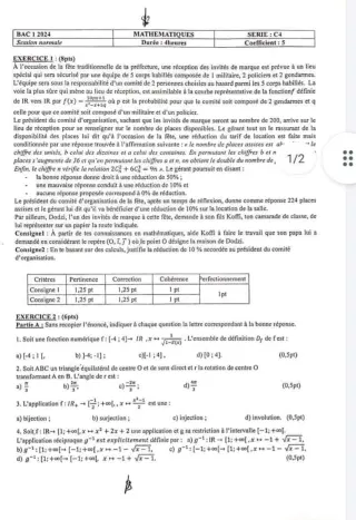 Première page de Épreuve d’Anglais – Baccalauréat 2025 – Série A4 – Togo