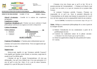 Première page de Philosophie 1ère C, 1ère D — 2e production scolaire, 2e semestre (2019-2020) · CEG1 Adjarra