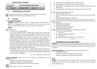 Première page de Anglais 3e, 3e ML — 2e devoir surveillé, 1er semestre (2020-2021) · CEG SEKERE