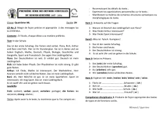 Première page de Allemand 4e ML — 1er devoir surveillé, 2e semestre (2018-2019) · CEG1 Covè
