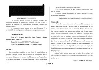 Première page de Français 2nde D — 1er devoir surveillé, 1er semestre (2018-2019) · ceg ouenou