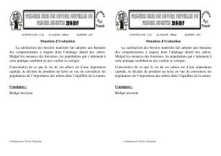 Première page de Français 3e, 3e ML — 1er devoir surveillé, 1er semestre (2018-2019) · CEG1 Covè