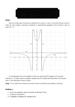 Première page de Mathématiques Tle A1 — 1er devoir surveillé, 2e semestre (2018-2019) · ceg ouenou