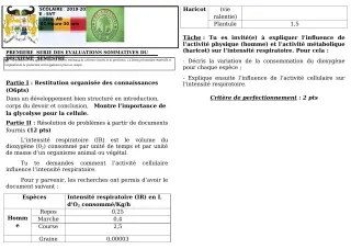 Première page de SVT 1ère A1, 1ère A2 — 1re évaluation sommative, 2e semestre (2019-2020) · CEG GBESSOU