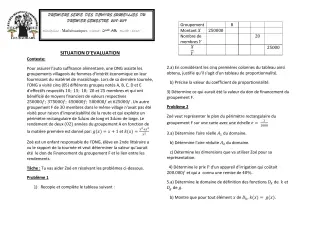 Première page de Mathématiques 2nde A & B — 1er devoir surveillé, 1er semestre (2018-2019) · CEG1 Covè